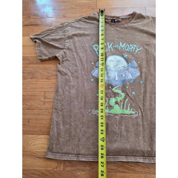 Rick And Morty Adult T-Shirt 100% Cotton Top Medium Brown A001253 - Picture 2 of 4